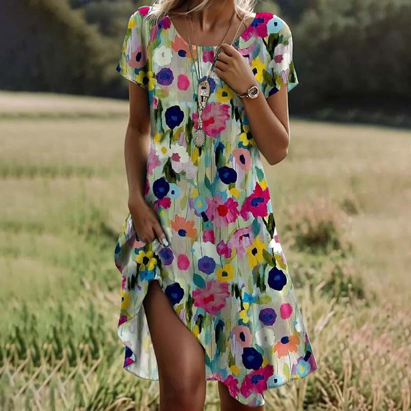 Lilia | Lockeres Sommerkleid mit Blumendruck für Frauen
