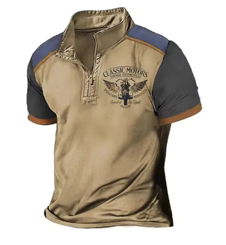 Benno | Herren Polohemd Classic Rider mit Print