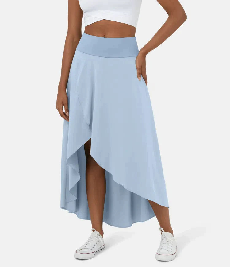 Romy | Asymmetrischer High-Low-Rock mit fließendem Schnitt für Frauen