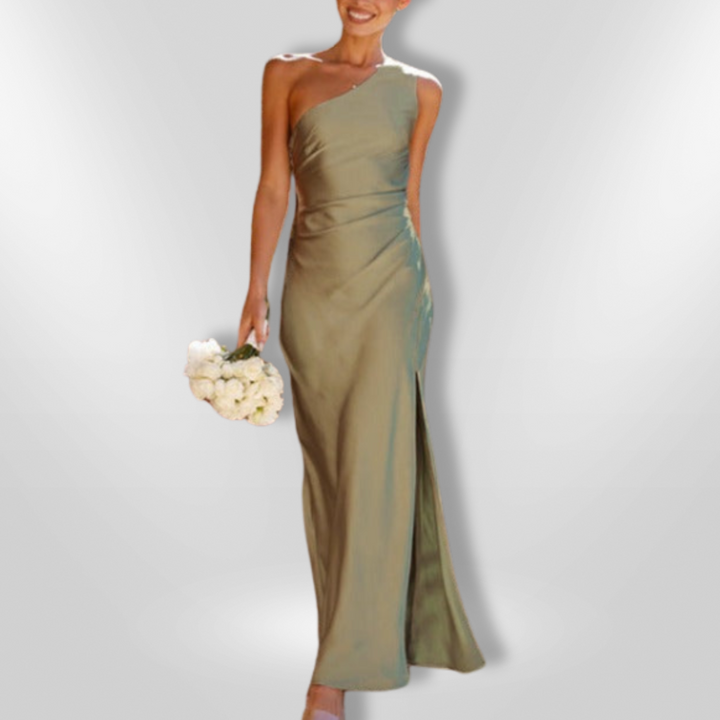 Leandra | Elegantes One-Shoulder-Abendkleid mit Beinschlitz für Frauen