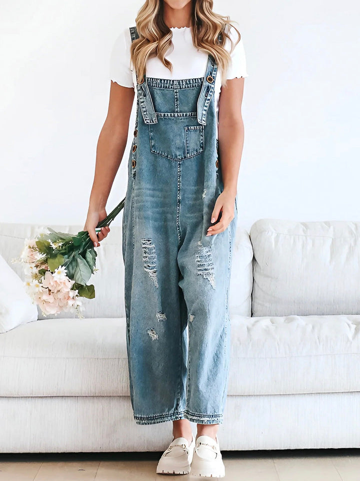 Pia | Denim Jumpsuit Damen Baggy Jeans Overall