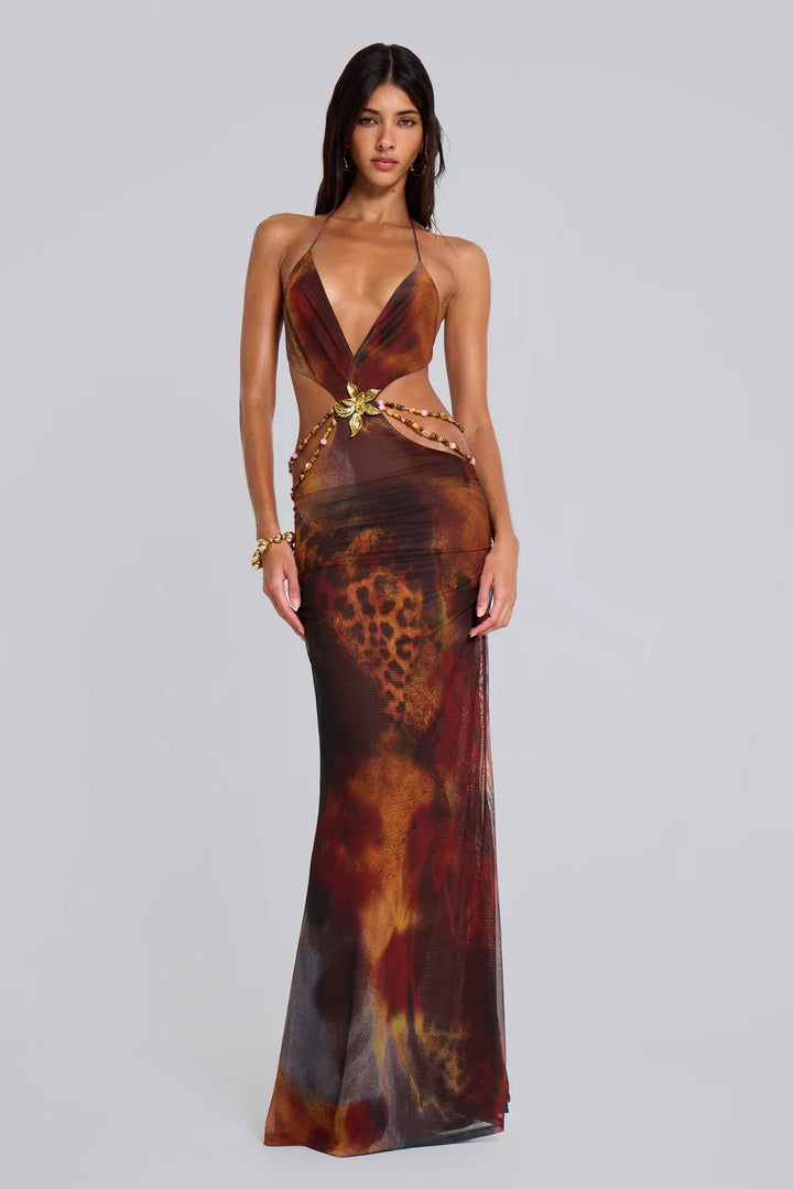 ROBIN | KLEID MIT AUSSCHNITT