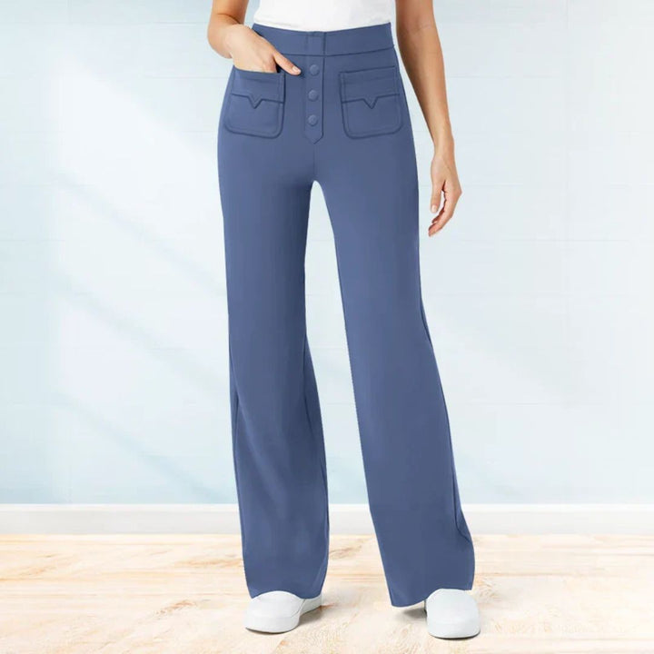 Livia | Damen Stretchhose mit hohem Bund