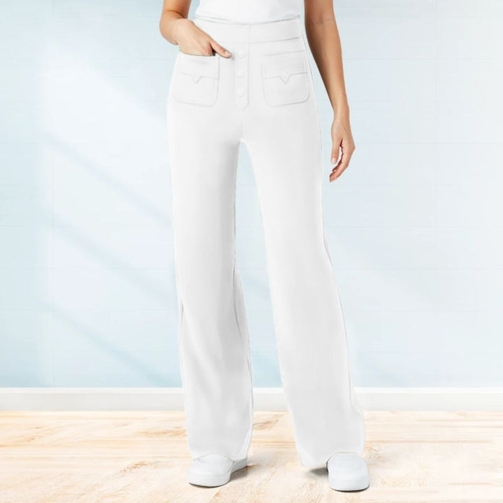 Livia | Damen Stretchhose mit hohem Bund