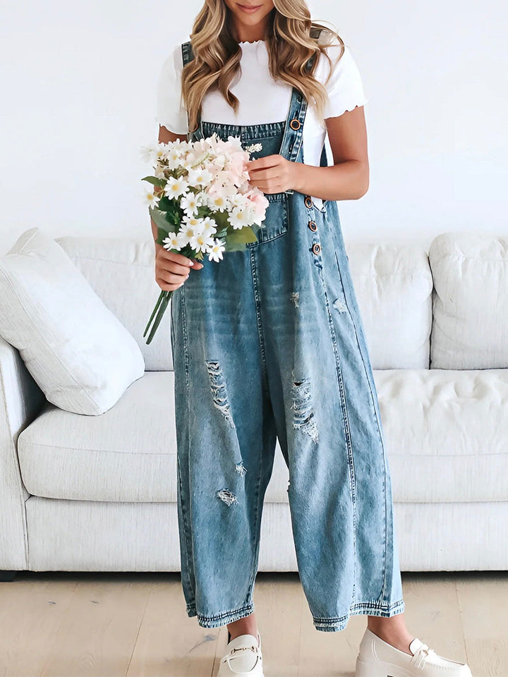 Pia | Denim Jumpsuit Damen Baggy Jeans Overall