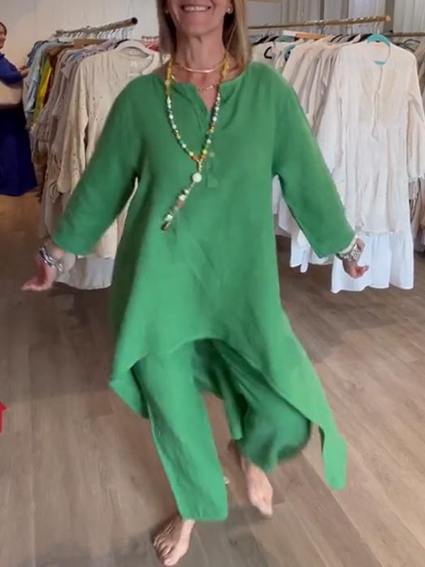 Malina | Zweiteiler mit Tunika und weiter Hose für Frauen