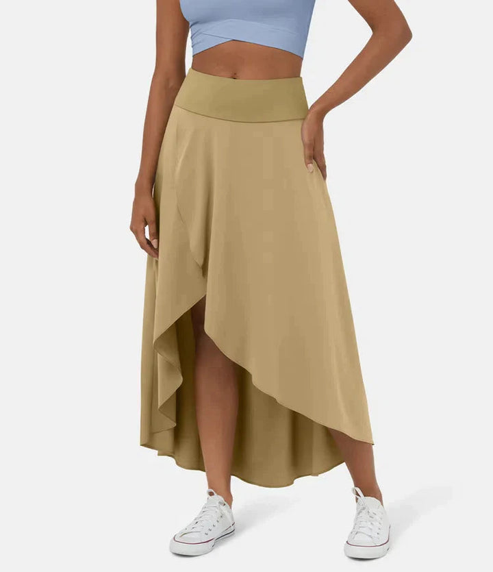 Romy | Asymmetrischer High-Low-Rock mit fließendem Schnitt für Frauen