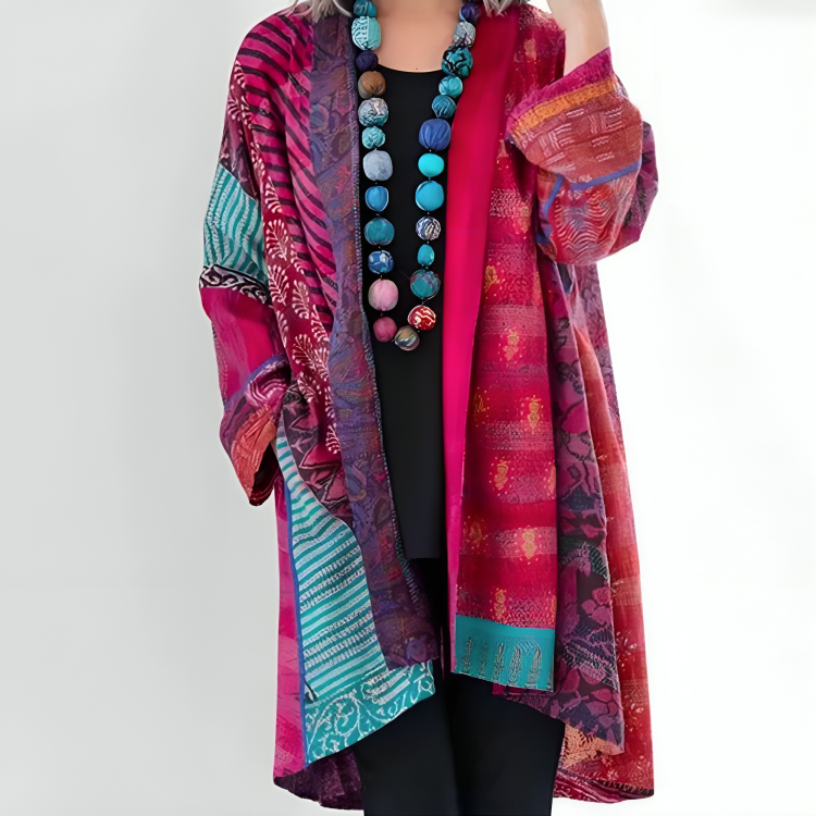 Yasmina | Damen Boho Strickjacke