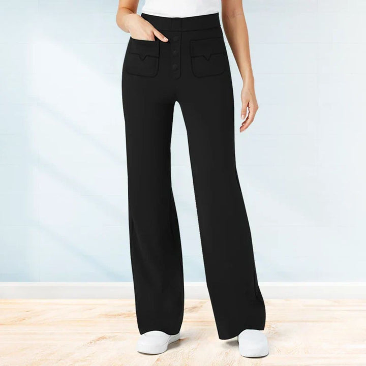Livia | Damen Stretchhose mit hohem Bund