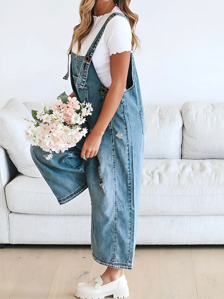 Pia | Denim Jumpsuit Damen Baggy Jeans Overall