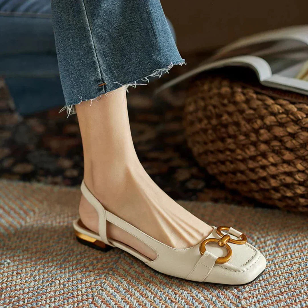 Christine | Damen Slingback Schuhe mit Kettendetail