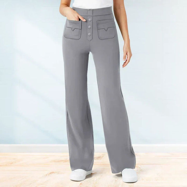 Livia | Damen Stretchhose mit hohem Bund