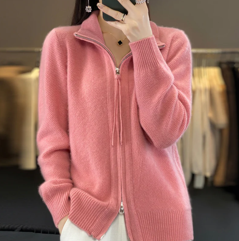 CHEZKA | GEMÜTLICHER WOLL-KASCHMIR-CARDIGAN