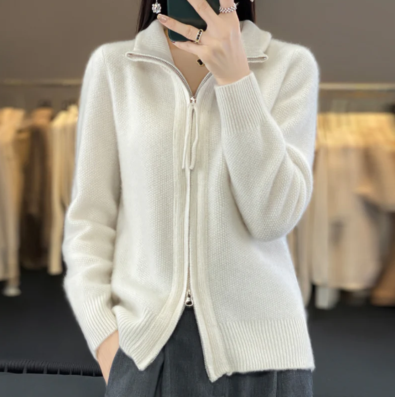 CHEZKA | GEMÜTLICHER WOLL-KASCHMIR-CARDIGAN