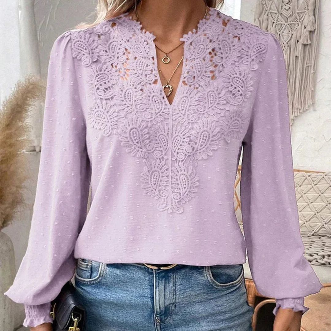Carla | Damen Spitzenbluse