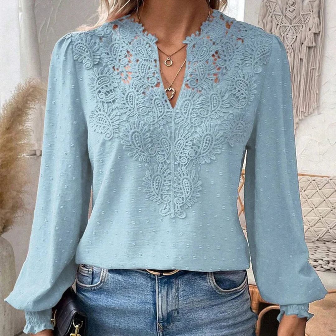 Carla | Damen Spitzenbluse