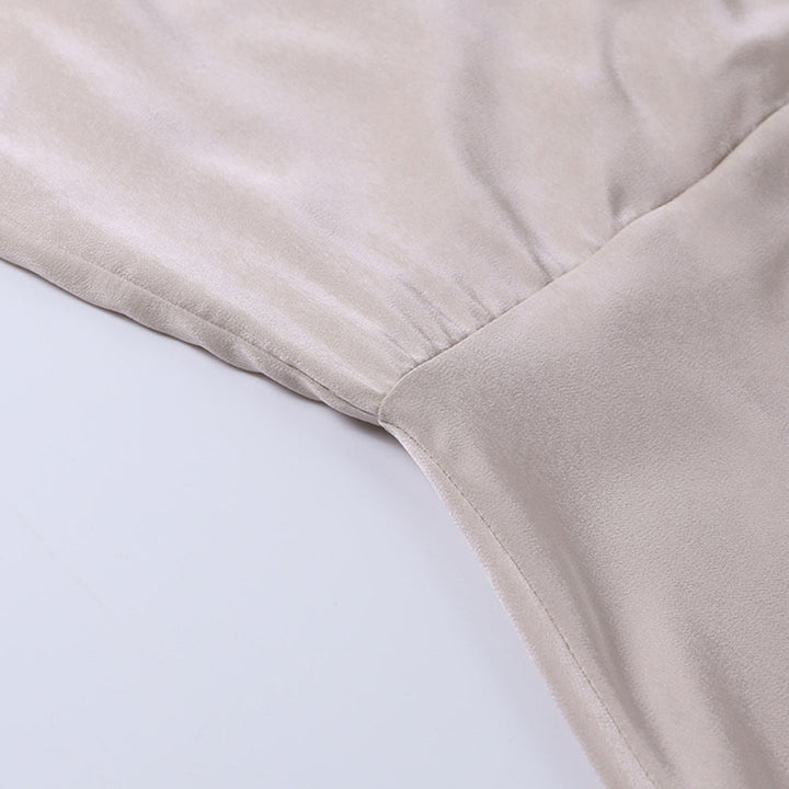 Isabelle | Damen Maxikleid Elegant mit Schlitz und V-Ausschnitt