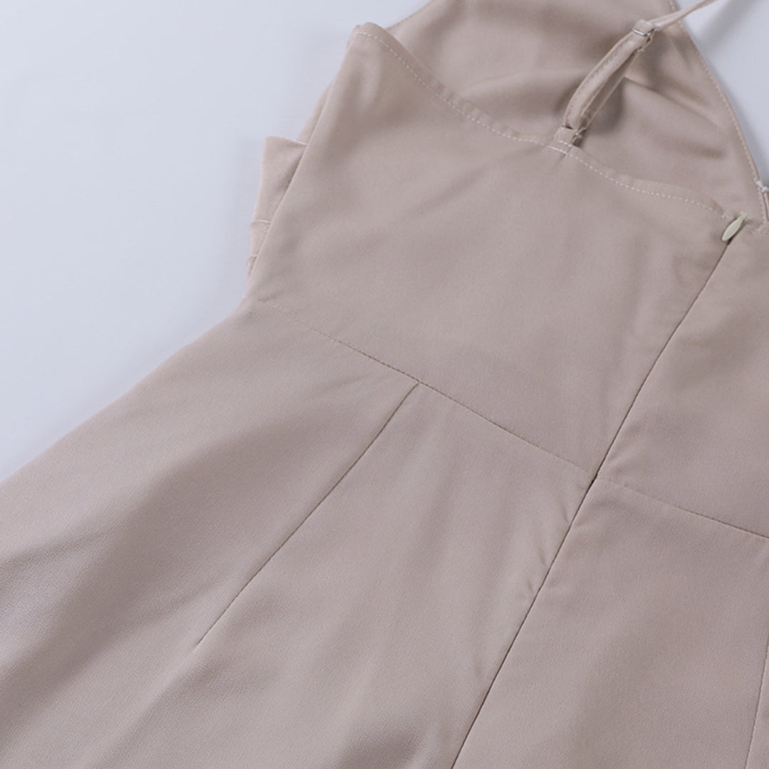 Isabelle | Damen Maxikleid Elegant mit Schlitz und V-Ausschnitt