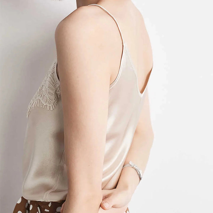 Ami | Satin-Camisole mit Spitze für Frauen
