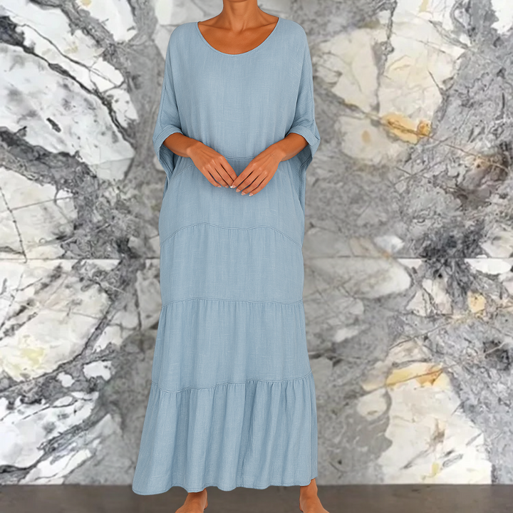 Shiela | Damen Maxikleid Oversized mit Volants