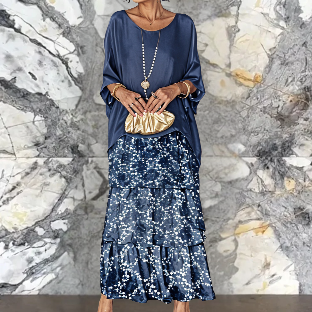 Shiela | Damen Maxikleid Oversized mit Volants