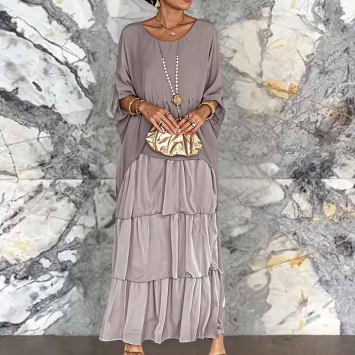 Shiela | Damen Maxikleid Oversized mit Volants