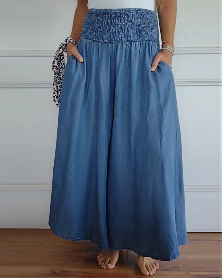Wanda | Damen Maxirock Elegant & Weit Geschnitten