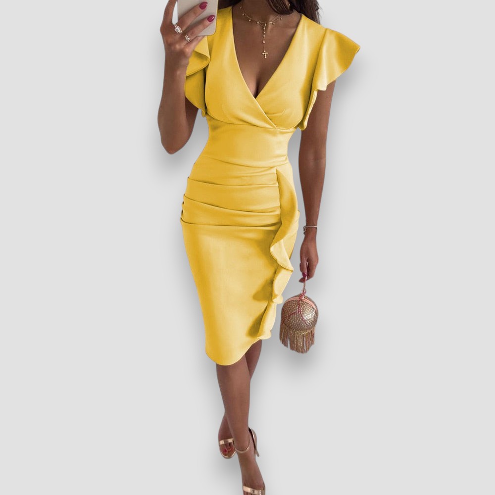 Delila | Damen Elegantes Minikleid mit Volants
