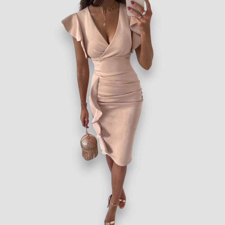Delila | Damen Elegantes Minikleid mit Volants