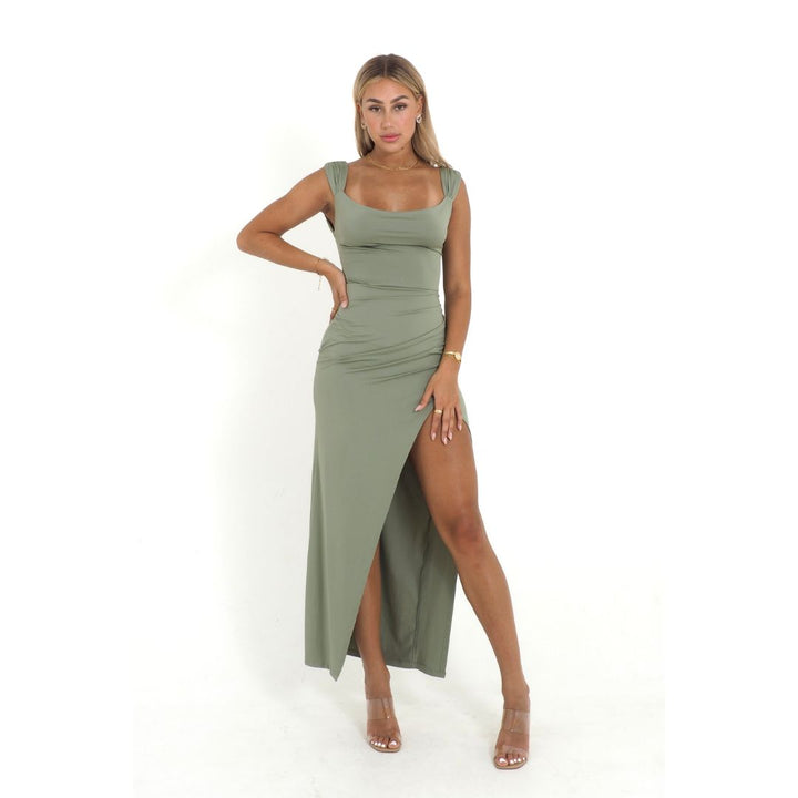 Elena | Damen Maxikleid Elegant mit Beinschlitz