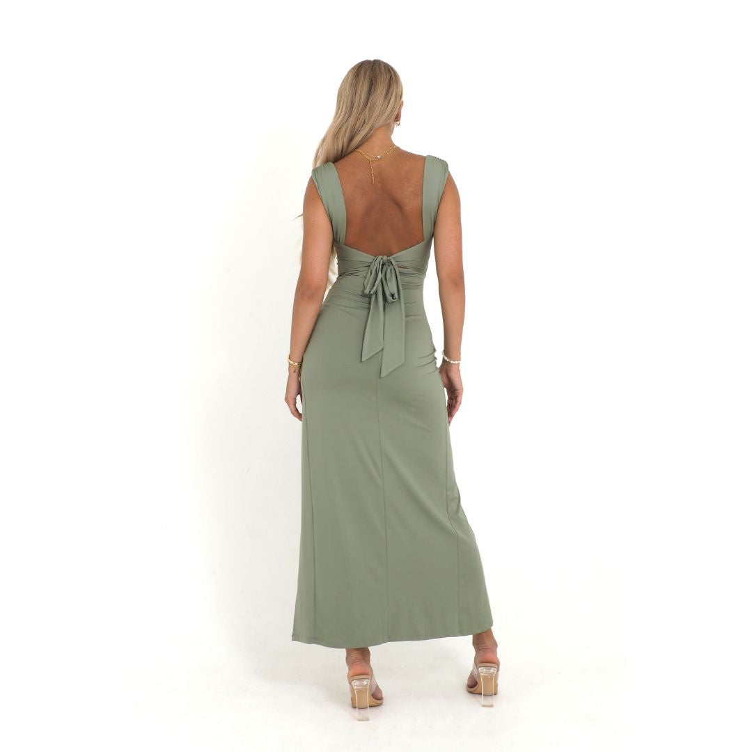 Elena | Damen Maxikleid Elegant mit Beinschlitz