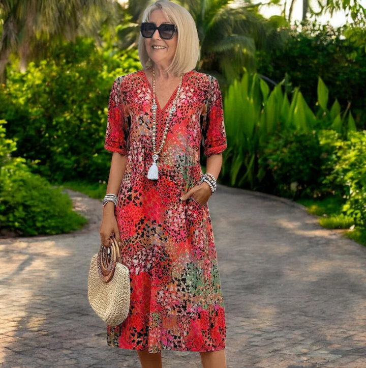 INGRID | LEICHTES SOMMER- & FRÜHLINGS-MIDIKLEID