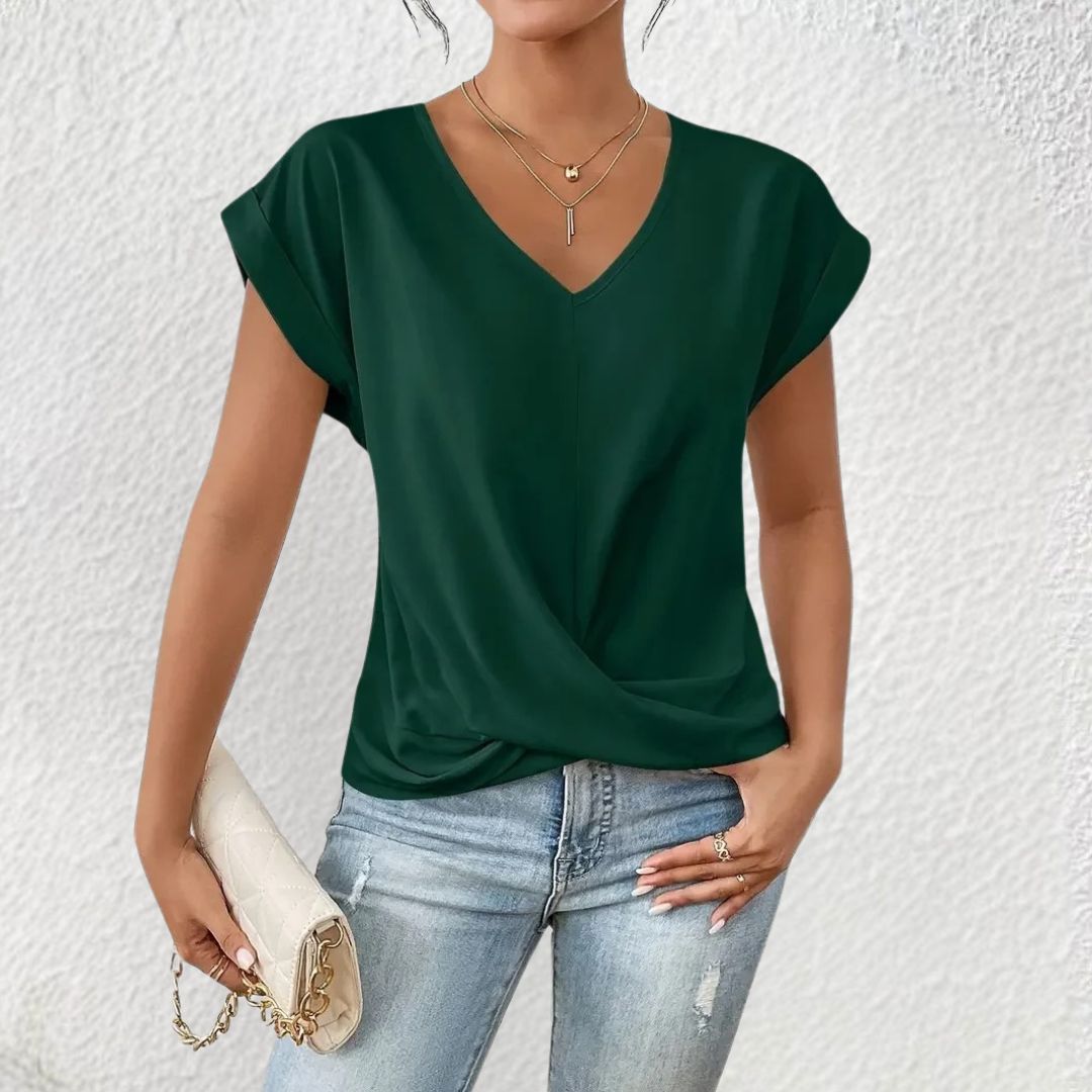 Inge | Damen V-Ausschnitt Bluse
