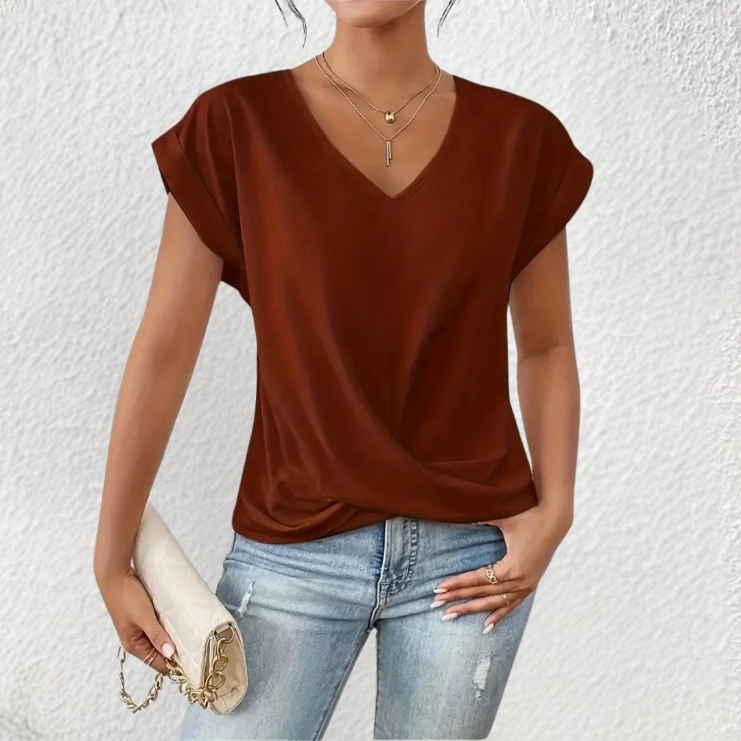 Inge | Damen V-Ausschnitt Bluse