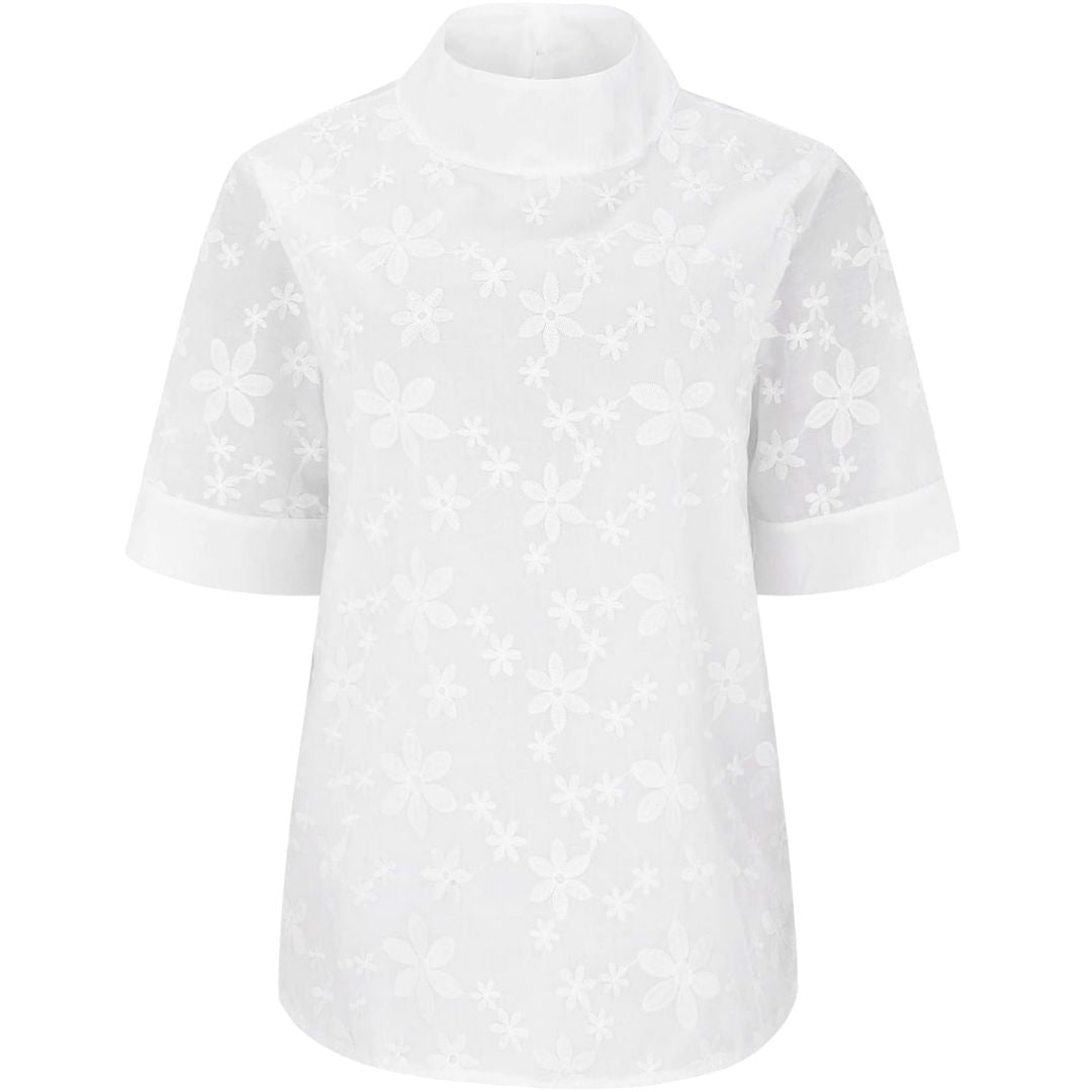 Lily | Strukturierte Bluse mit floraler Prägung für Frauen
