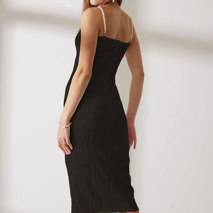 Lissa | Figurbetontes Midikleid mit Water-Ripple-Design für Frauen