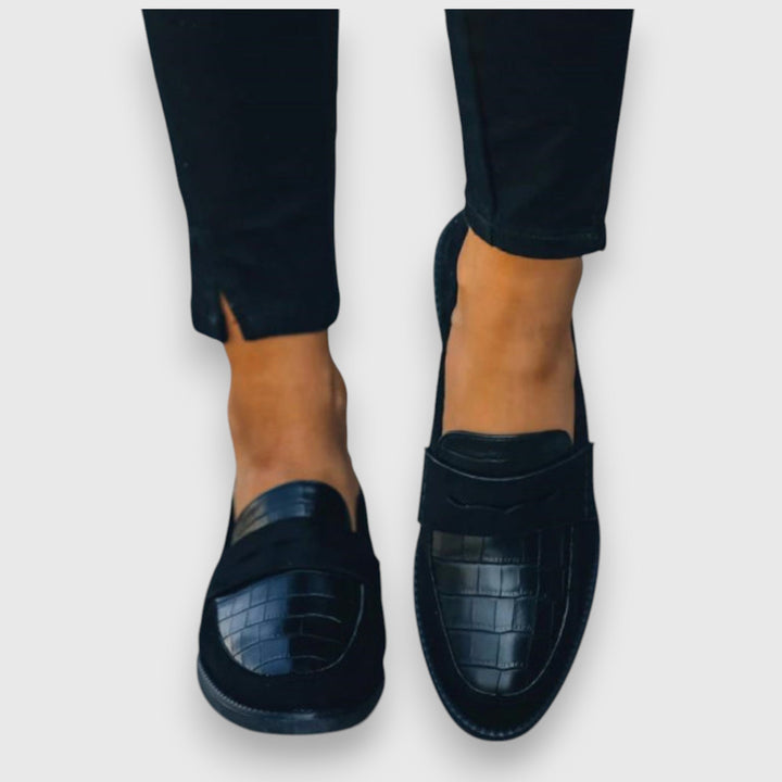 Cara | Elegant Damen Schwarz Loafer