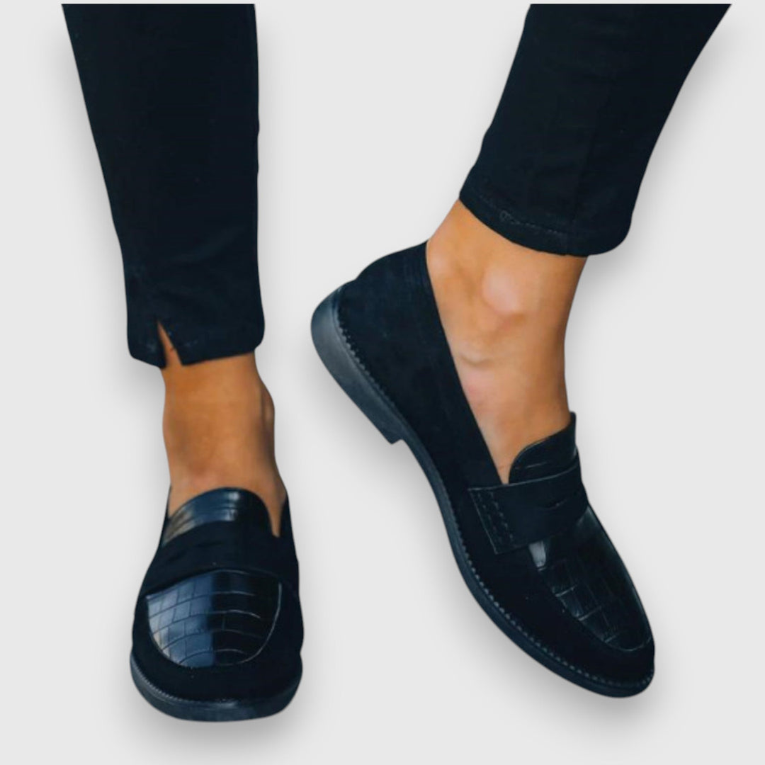Cara | Elegant Damen Schwarz Loafer