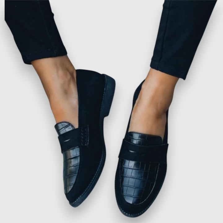 Cara | Elegant Damen Schwarz Loafer