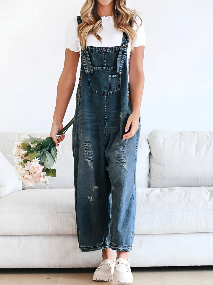 Pia | Denim Jumpsuit Damen Baggy Jeans Overall