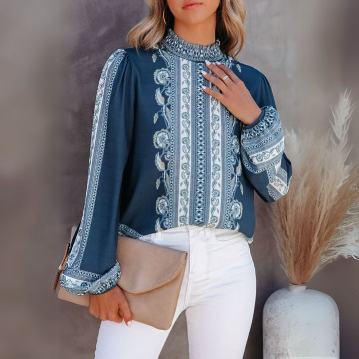 Miriam | Leichte Blumenbluse mit Puffärmeln für Frauen