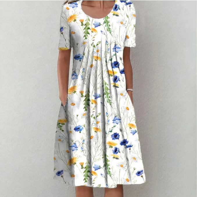 NICOLINA | FLIEßENDES BLUMENKLEID