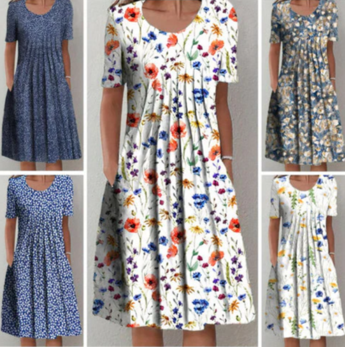 NICOLINA | FLIEßENDES BLUMENKLEID