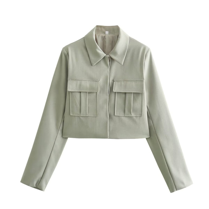 Claire | Zweiteiler mit Cropped-Blazer und weiter Hose für Frauen