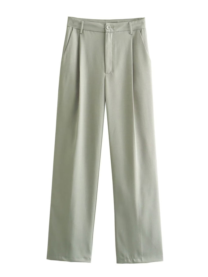 Claire | Zweiteiler mit Cropped-Blazer und weiter Hose für Frauen