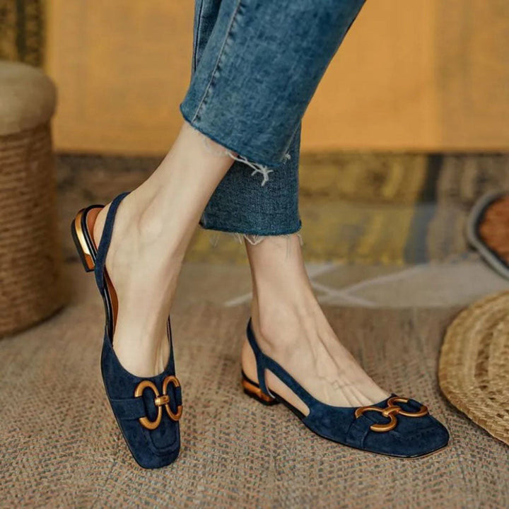 Christine | Damen Slingback Schuhe mit Kettendetail