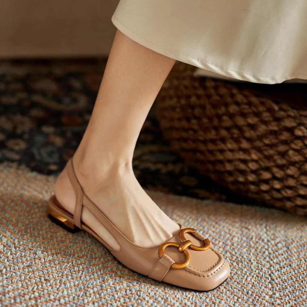 Christine | Damen Slingback Schuhe mit Kettendetail