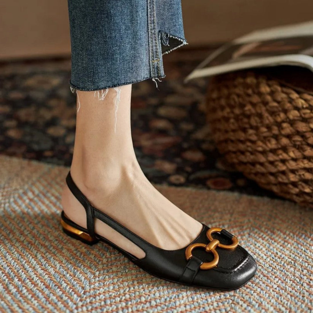 Christine | Damen Slingback Schuhe mit Kettendetail