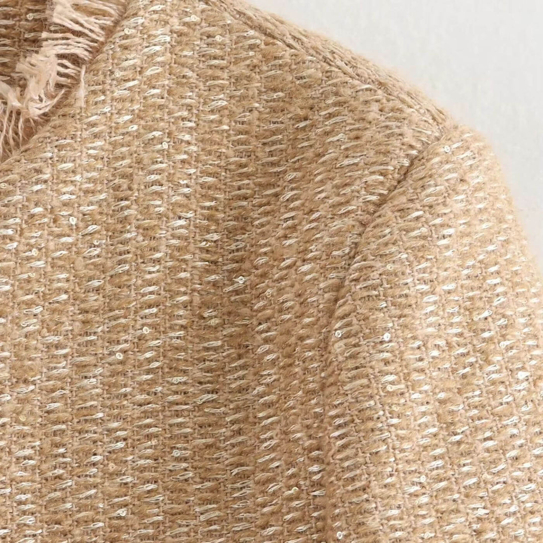 Ursula | Damen Tweed Jacke Kurz Elegant Frühling