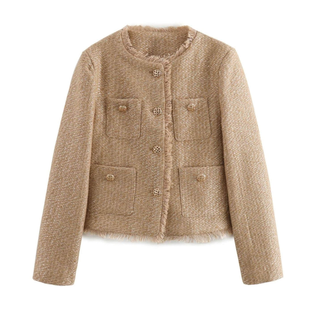 Ursula | Damen Tweed Jacke Kurz Elegant Frühling
